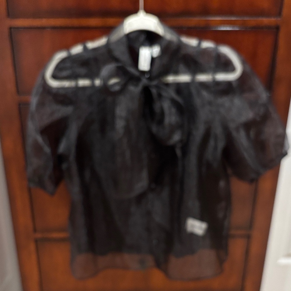 Joie Black Sheer Top